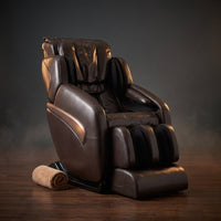 Jin Espresso Synthetic Leather SL Track Massage Chair — Studio Shot