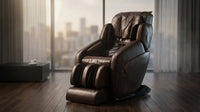 Jin Espresso Synthetic Leather SL Track Massage Chair — Lifestyle