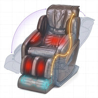 Jin Espresso Synthetic Leather SL Track Massage Chair — How It Works
