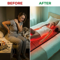 Red Light Therapy Mat for Full Body Pain Relief 75" X 35'' | Infrared Red Light Therapy Blanket for Face and Body with 2570 Dual-Wave Leds (660Nm & 850Nm) — Before & After