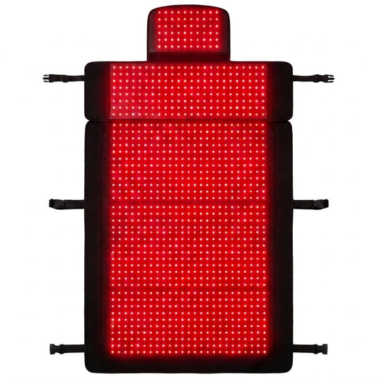 Red Light Therapy Mat for Full Body Pain Relief 75" X 35'' | Infrared Red Light Therapy Blanket for Face and Body with 2570 Dual-Wave Leds (660Nm & 850Nm) — Studio Shot