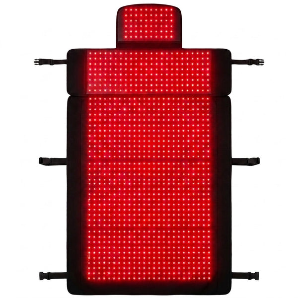 Red Light Therapy Mat for Full Body Pain Relief 75" X 35'' | Infrared Red Light Therapy Blanket for Face and Body with 2570 Dual-Wave Leds (660Nm & 850Nm) — Studio Shot