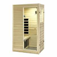 Infrared Sauna Designed for Home Wellness, European Aspen Wood, Low EMF Carbon Panels, Bluetooth Speakers